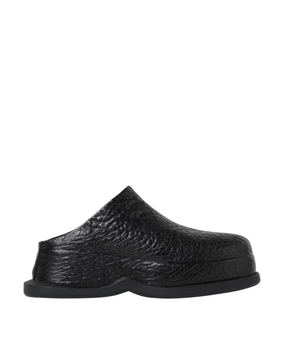 ALEXANDER MCQUEEN Черные кожаные мюли, фото 1