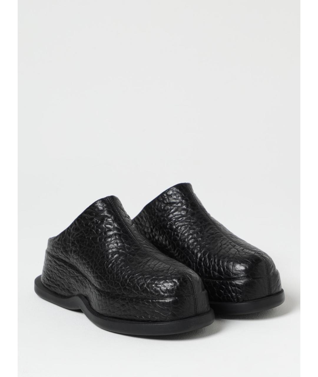 ALEXANDER MCQUEEN Черные кожаные мюли, фото 2