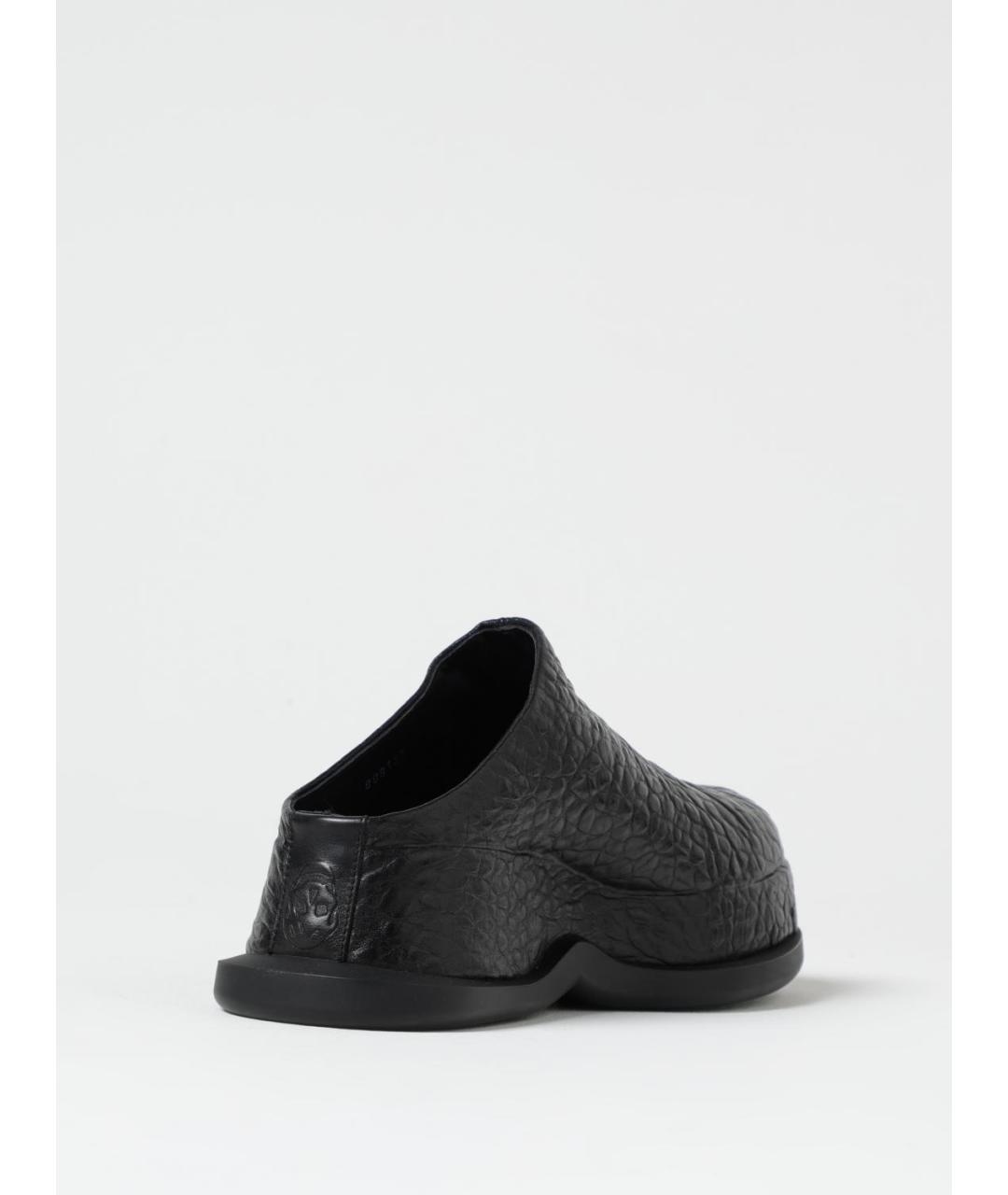 ALEXANDER MCQUEEN Черные кожаные мюли, фото 3