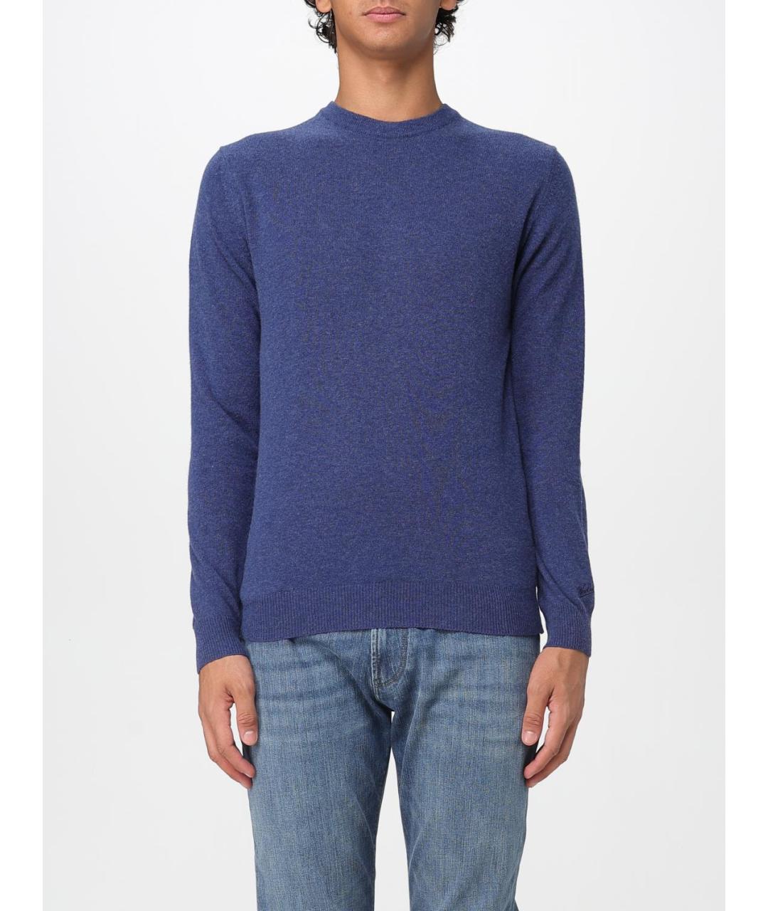 WOOLRICH Синий шерстяной джемпер / свитер, фото 4