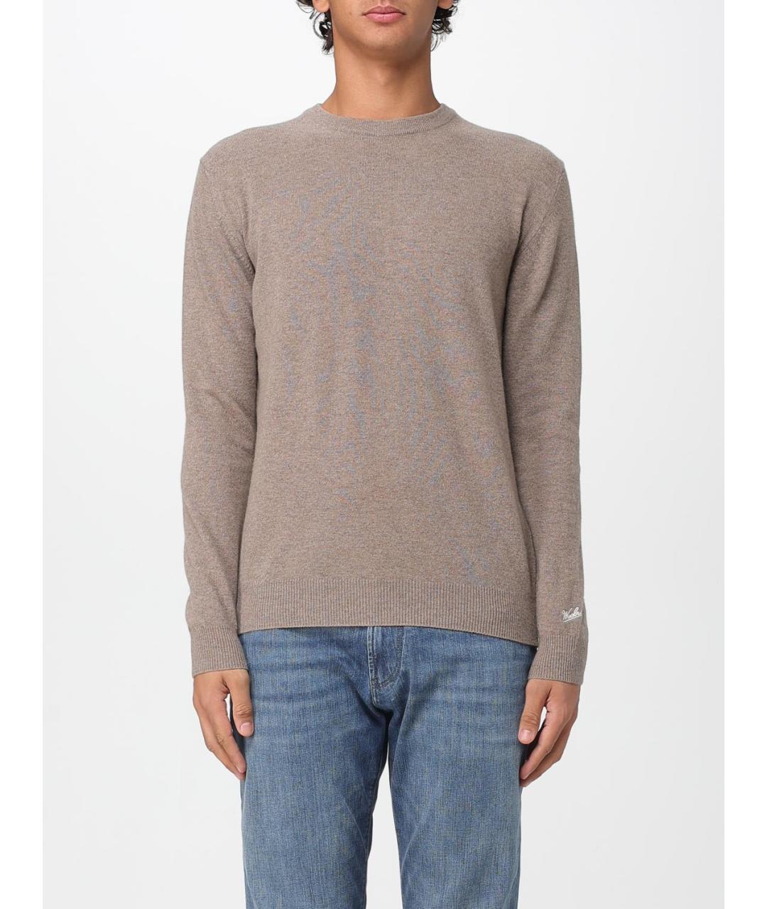 WOOLRICH Коричневый шерстяной джемпер / свитер, фото 4