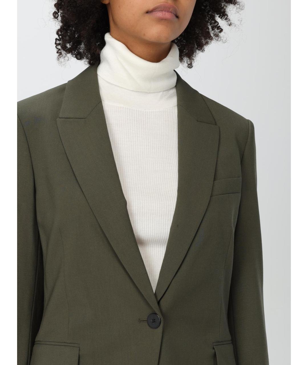 THEORY Зеленый шерстяной жакет/пиджак, фото 5