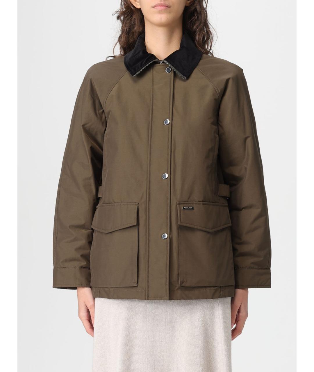 WOOLRICH Зеленая хлопковая куртка, фото 5