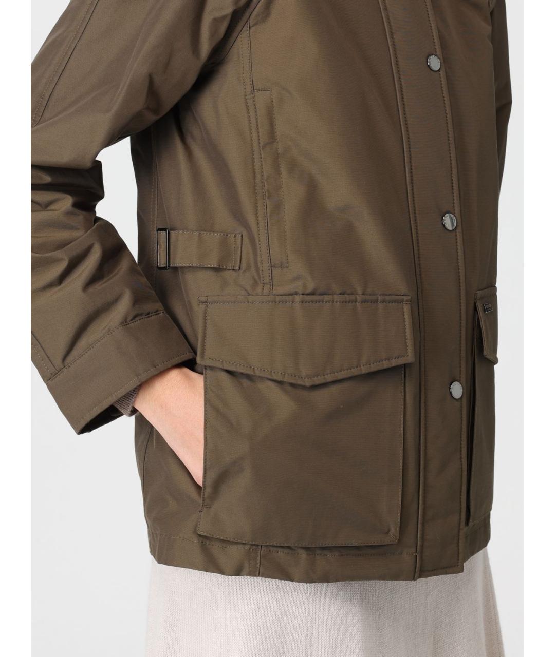 WOOLRICH Зеленая хлопковая куртка, фото 4