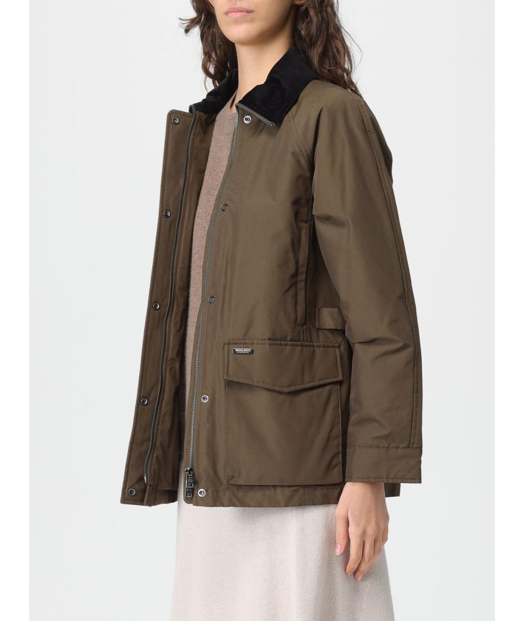 WOOLRICH Зеленая хлопковая куртка, фото 3