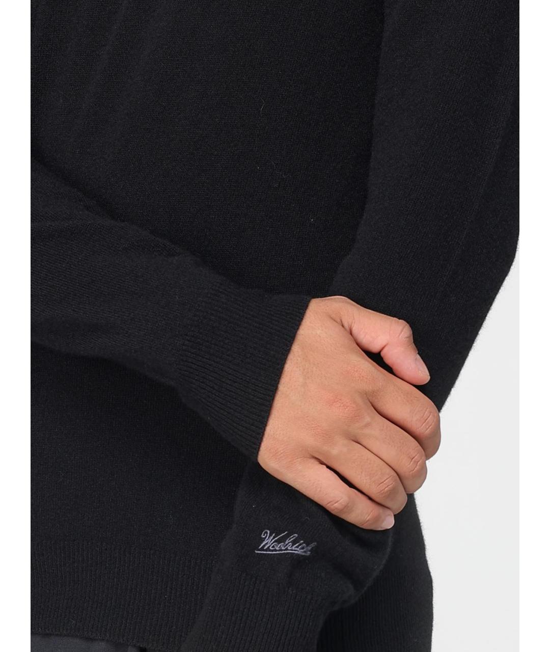 WOOLRICH Черная шерстяная футболка, фото 2