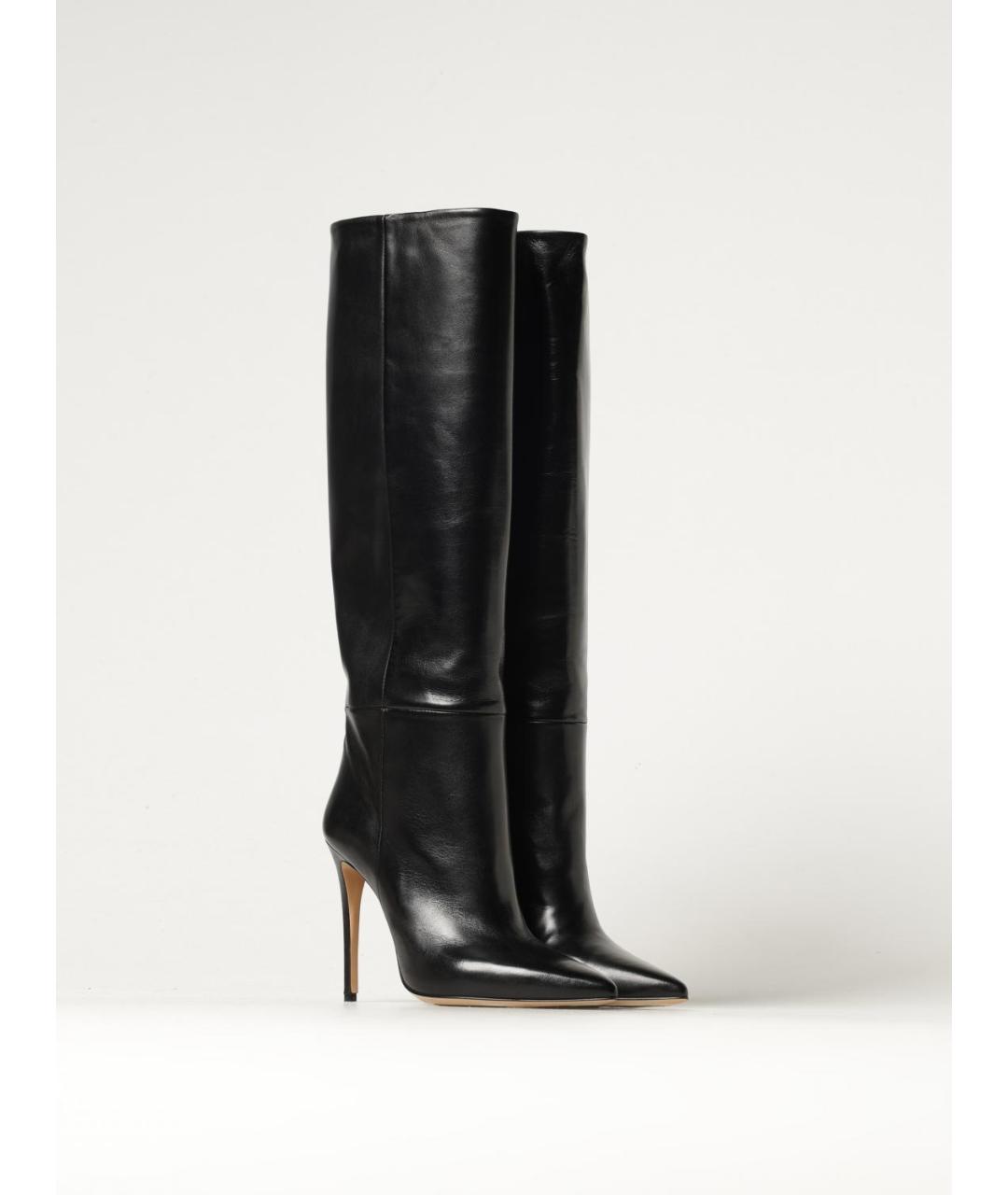 ANNA F. Черные кожаные сапоги, фото 2