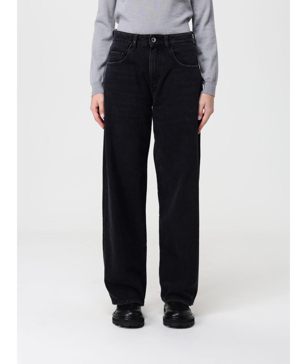 ICON DENIM Черные хлопковые прямые джинсы, фото 4