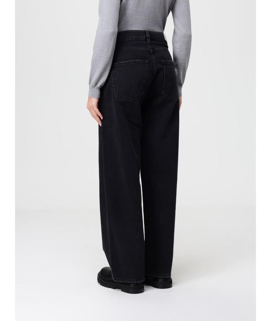 ICON DENIM Черные хлопковые прямые джинсы, фото 2