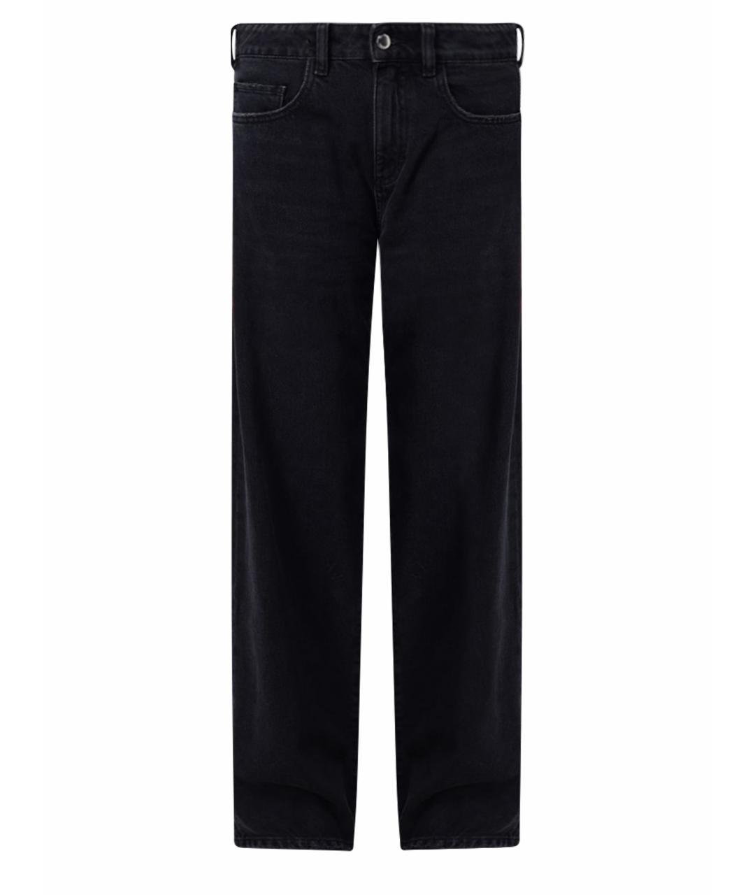 ICON DENIM Черные хлопковые прямые джинсы, фото 1