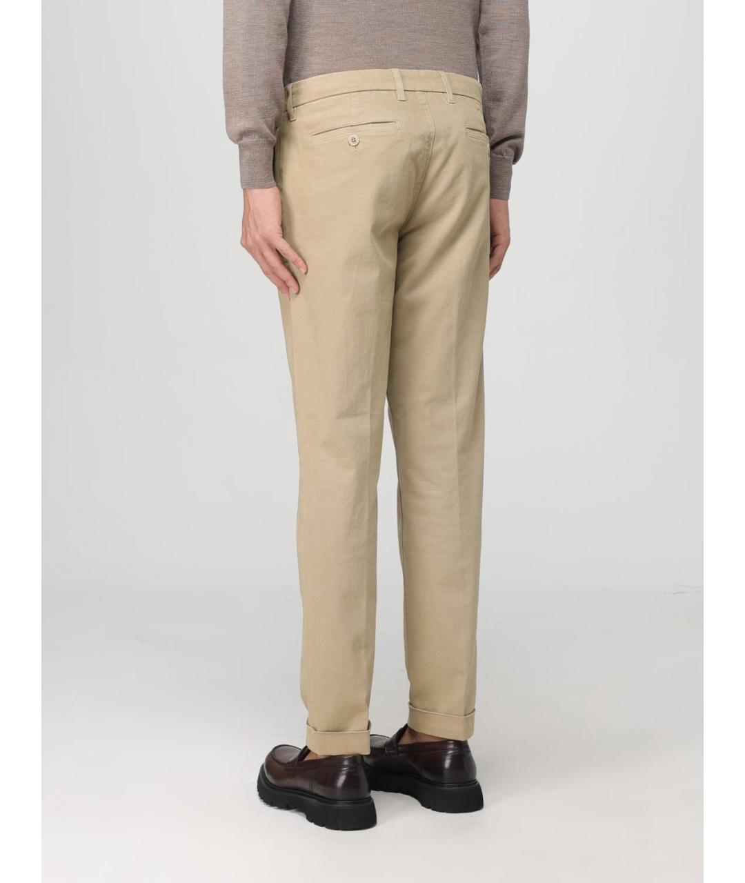 FAY Бежевые хлопковые брюки чинос, фото 2
