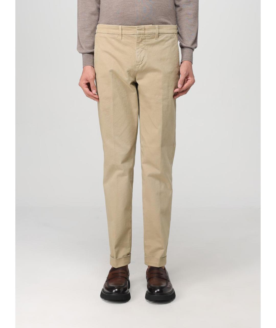 FAY Бежевые хлопковые брюки чинос, фото 4