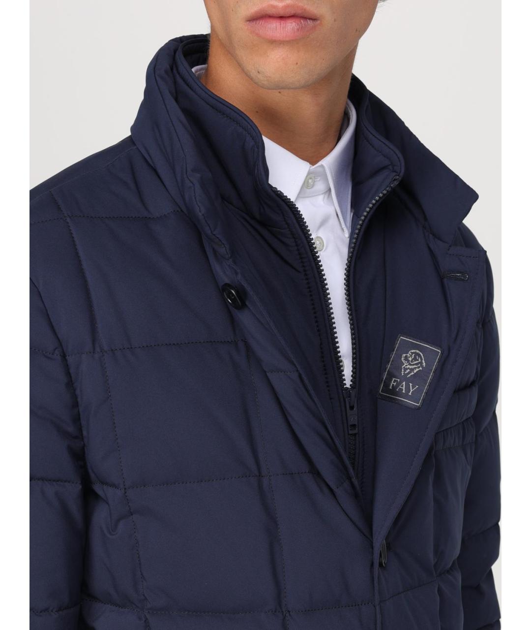 FAY Синий полиэстеровый пуховик, фото 4