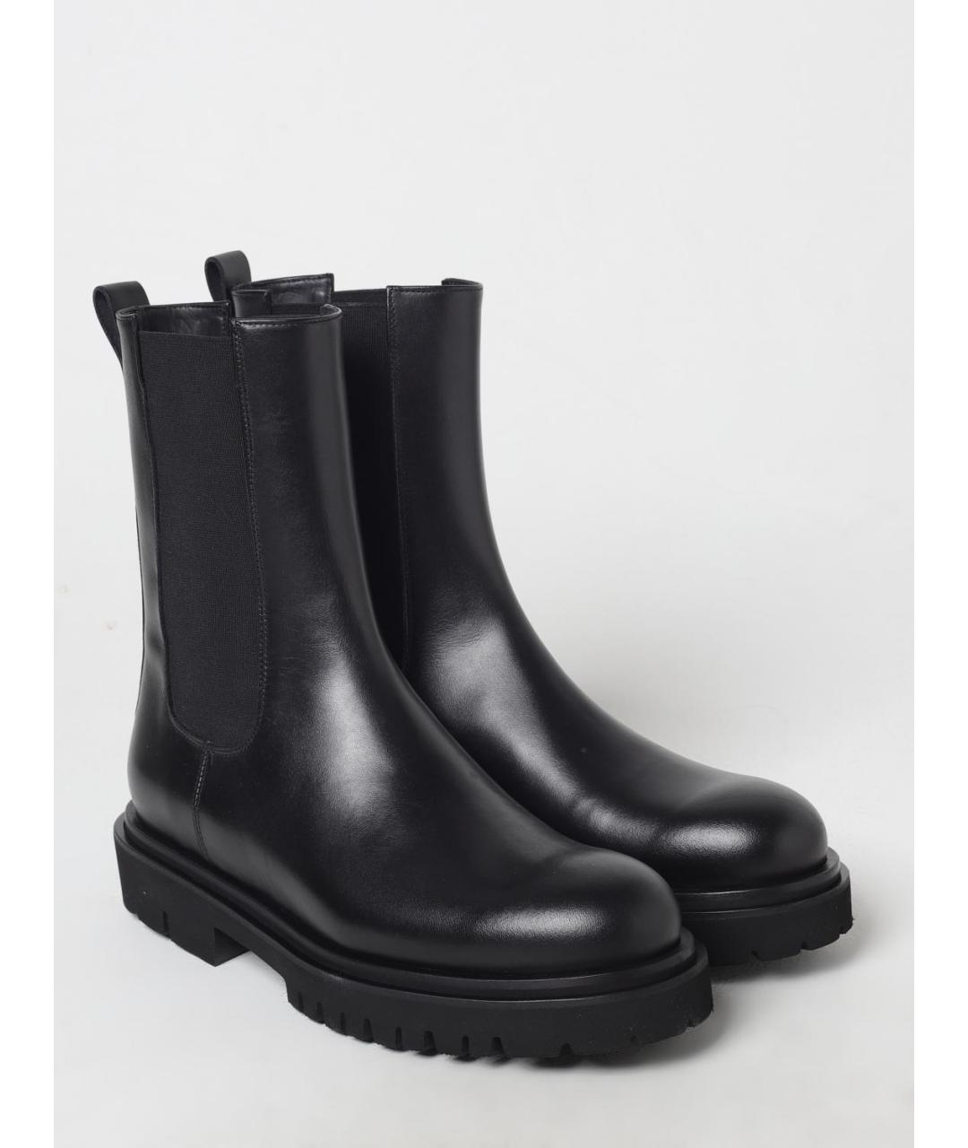 ANNA F. Черные кожаные ботинки, фото 2