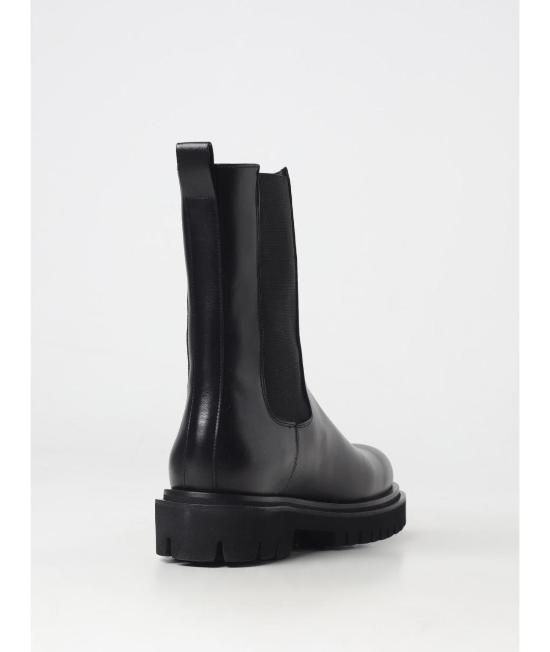 ANNA F. Черные кожаные ботинки, фото 3