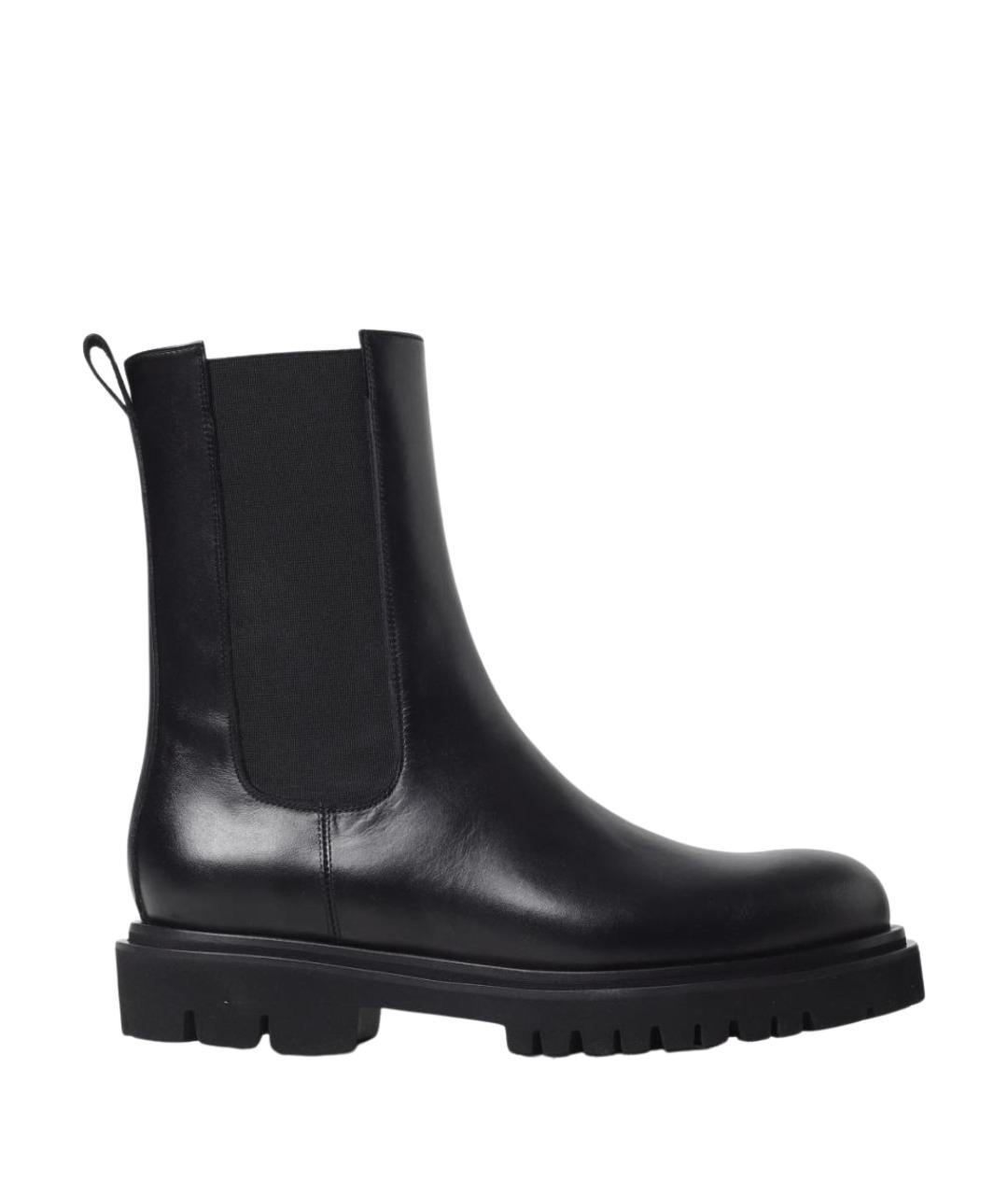 ANNA F. Черные кожаные ботинки, фото 1