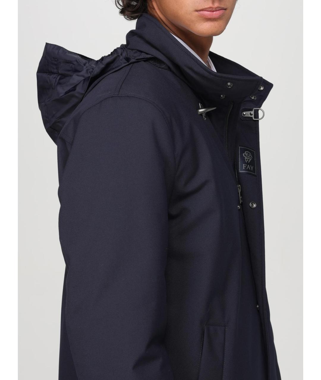 FAY Темно-синяя полиамидовая куртка, фото 4