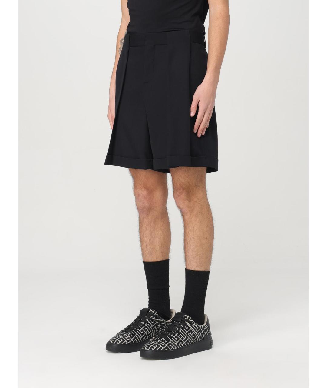 BALMAIN Черные шерстяные шорты, фото 4