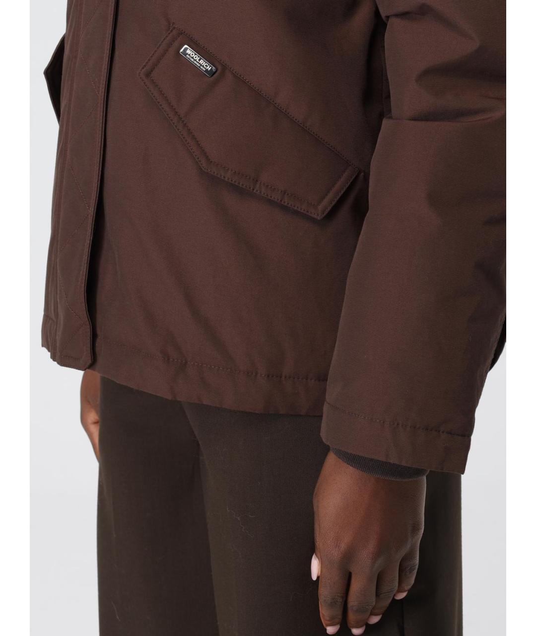 WOOLRICH Коричневое хлопковое пальто, фото 5