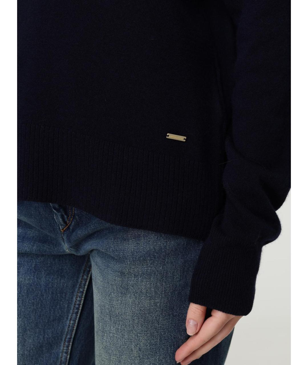 WOOLRICH Темно-синяя шерстяная водолазка, фото 3