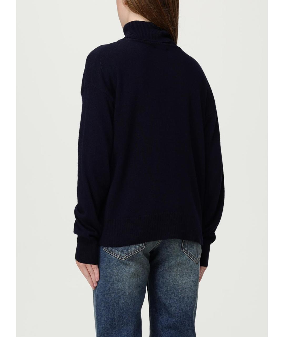 WOOLRICH Темно-синяя шерстяная водолазка, фото 2