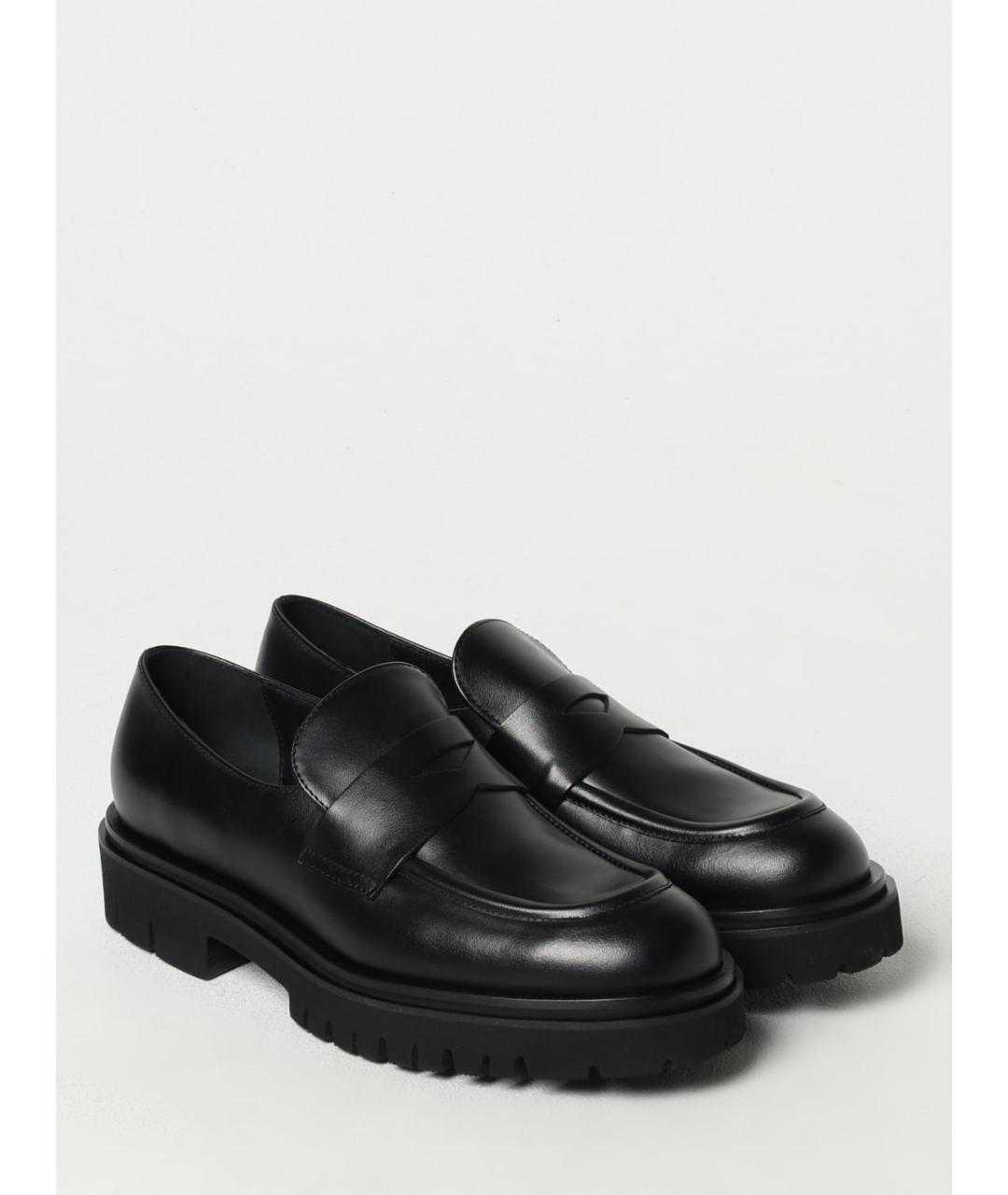 ANNA F. Черные кожаные лоферы, фото 2