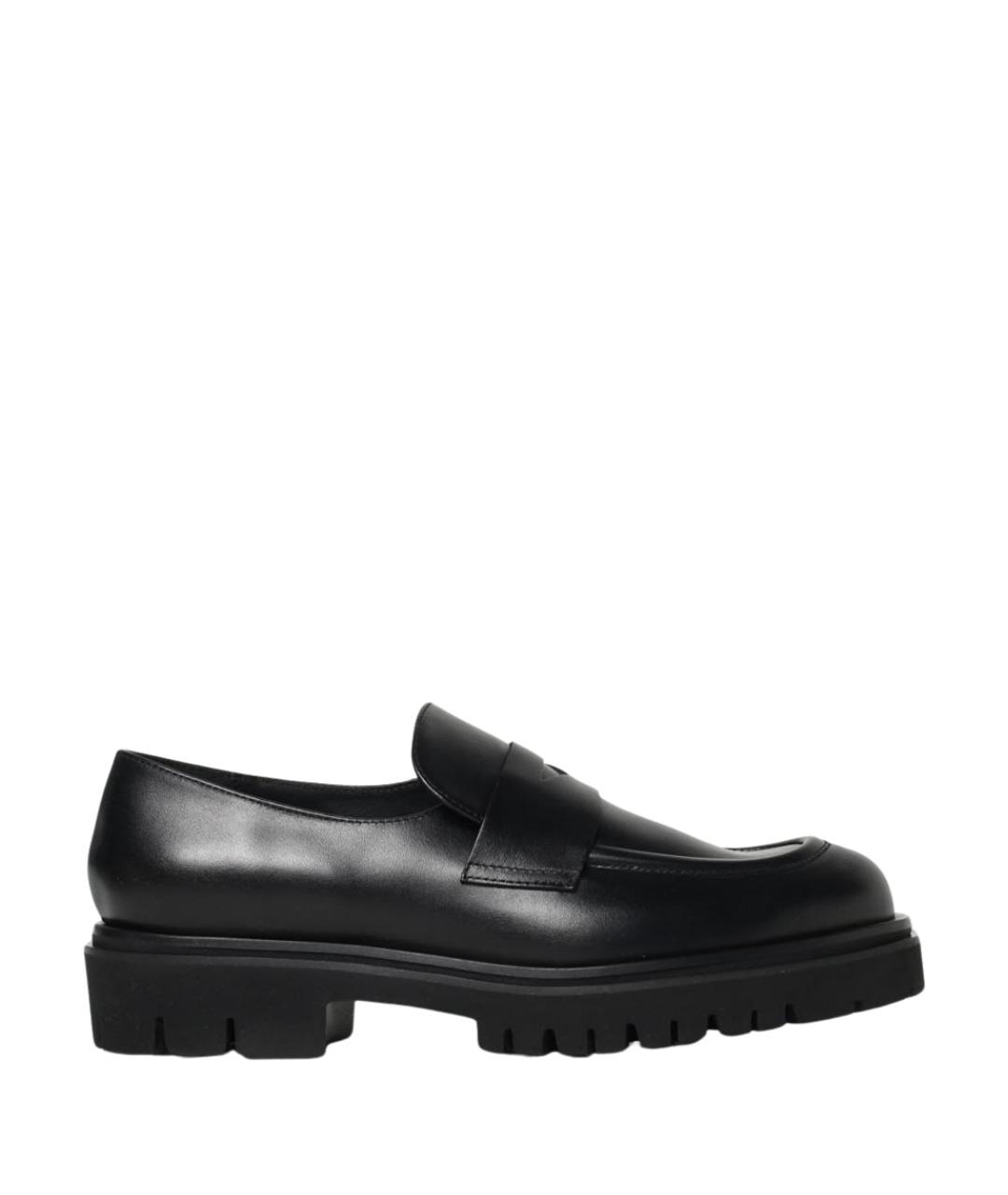 ANNA F. Черные кожаные лоферы, фото 1