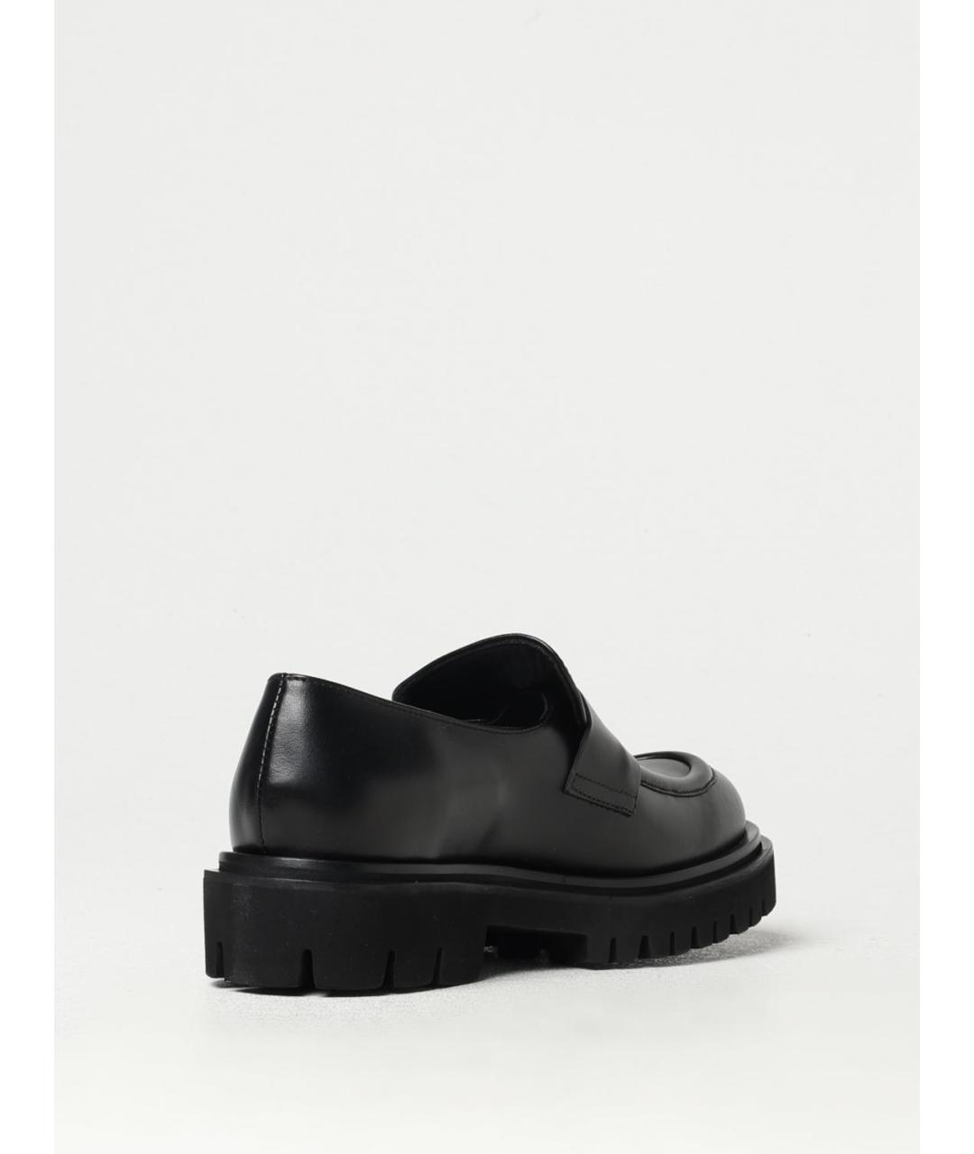 ANNA F. Черные кожаные лоферы, фото 3