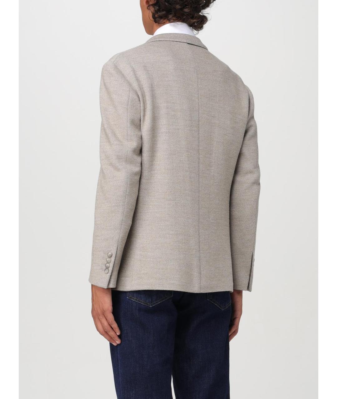 FAY Бежевый шерстяной пиджак, фото 2