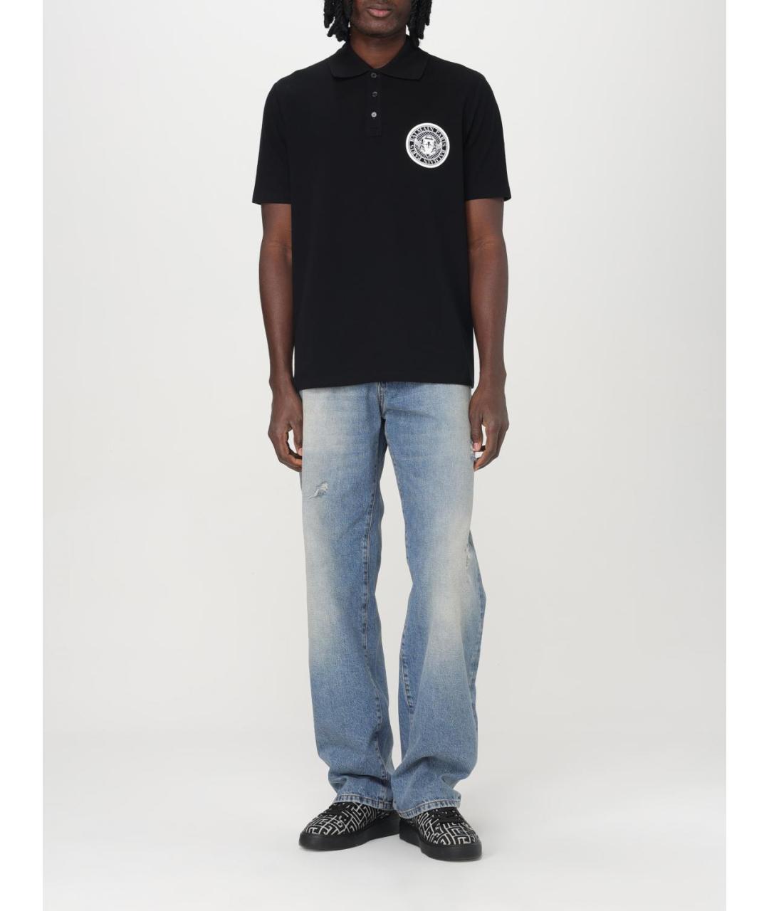 BALMAIN Синие хлопковые прямые джинсы, фото 2