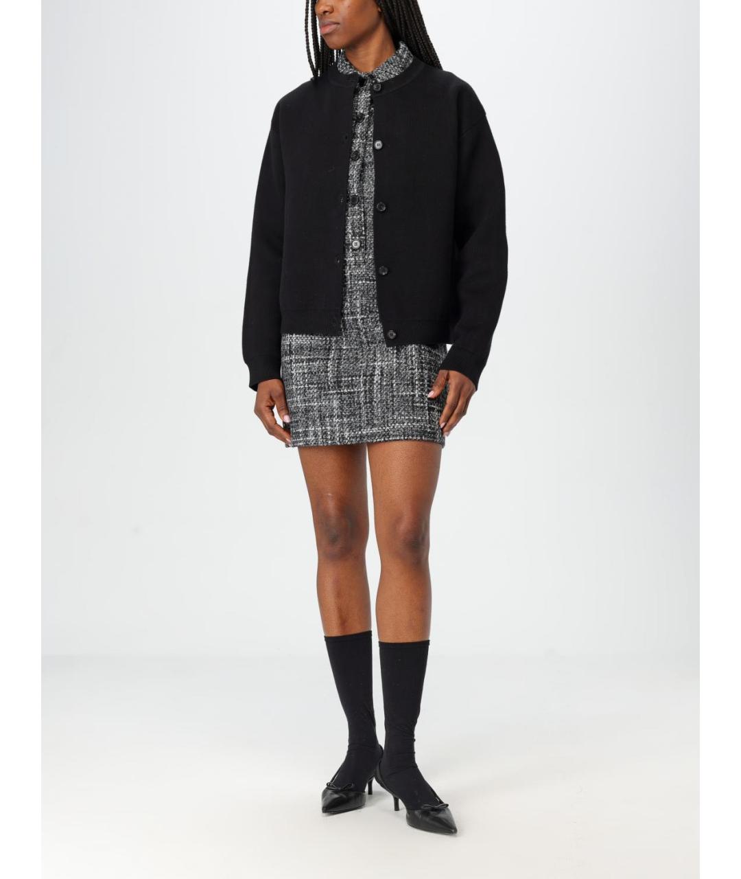 THEORY Черный хлопковый кардиган, фото 2