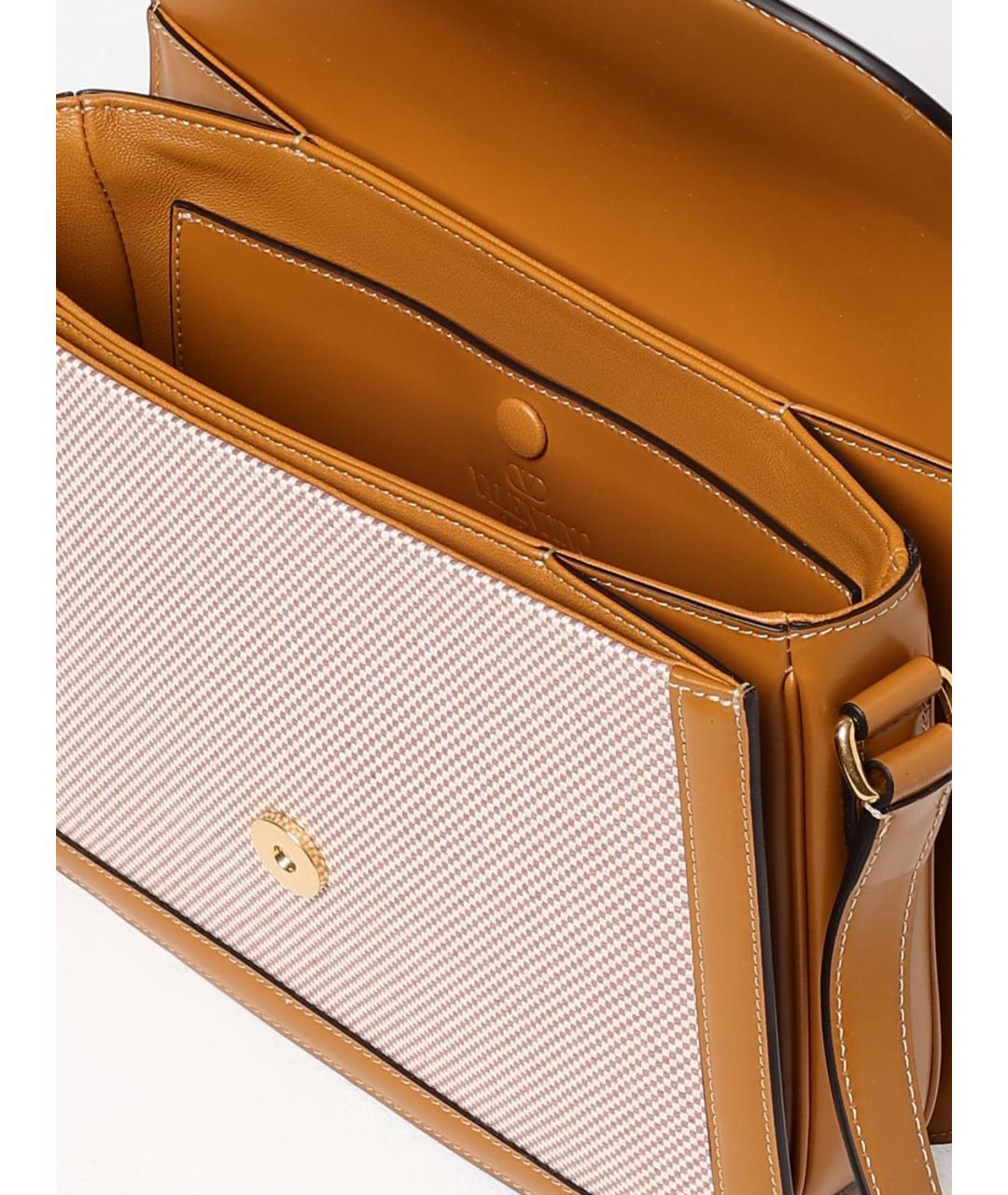 VALENTINO Бежевая хлопковая сумка через плечо, фото 6