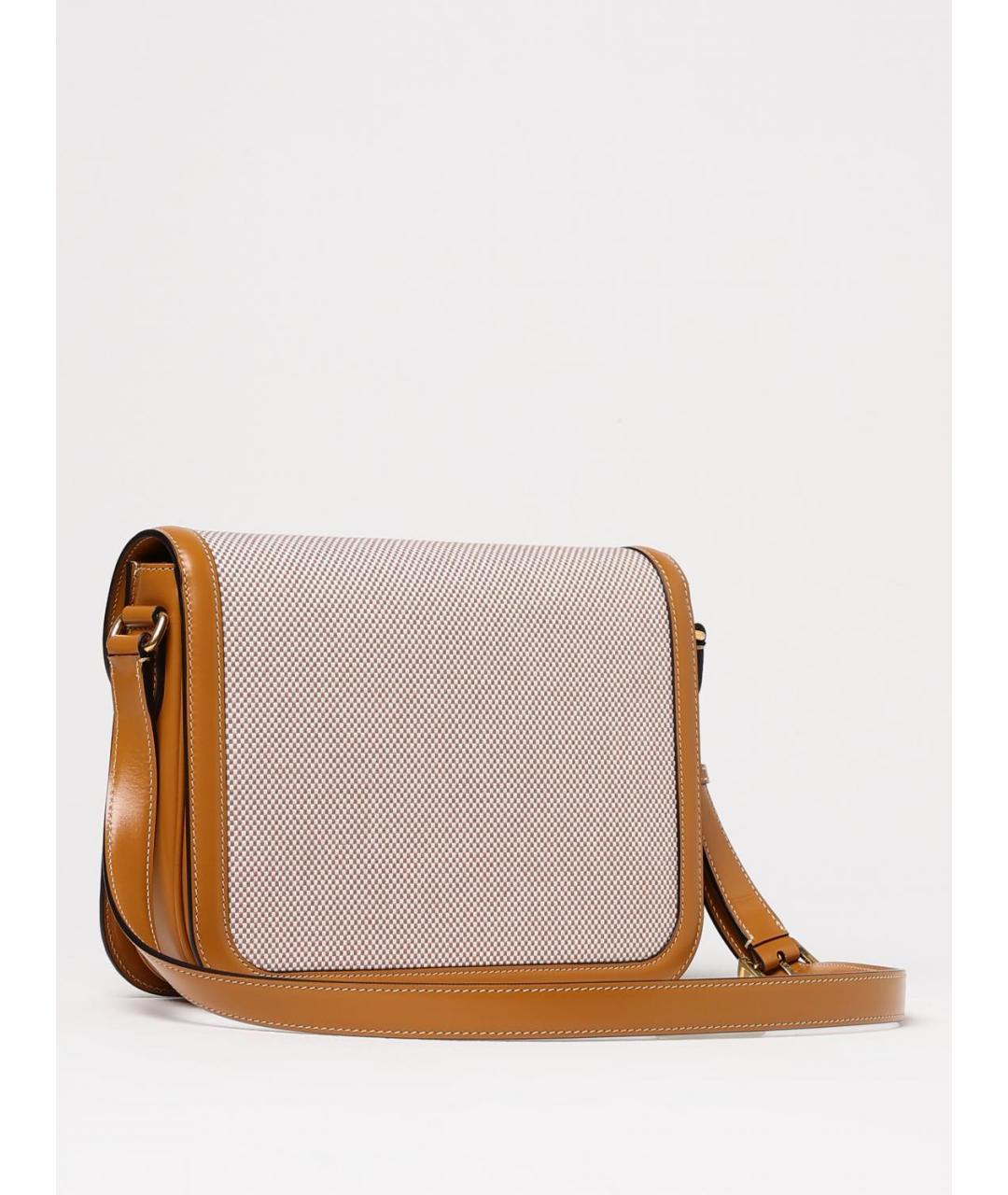 VALENTINO Бежевая хлопковая сумка через плечо, фото 3