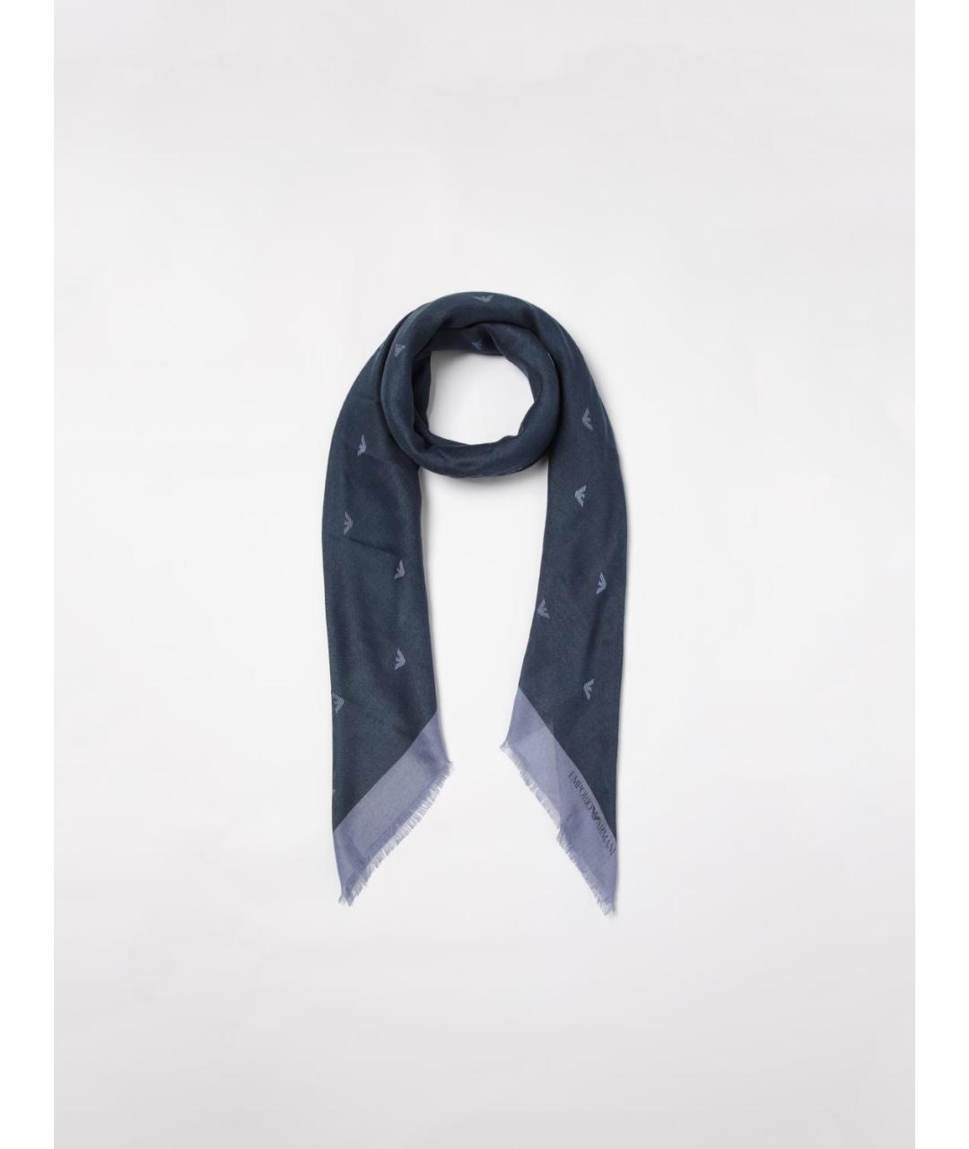 EMPORIO ARMANI Синий шарф, фото 2