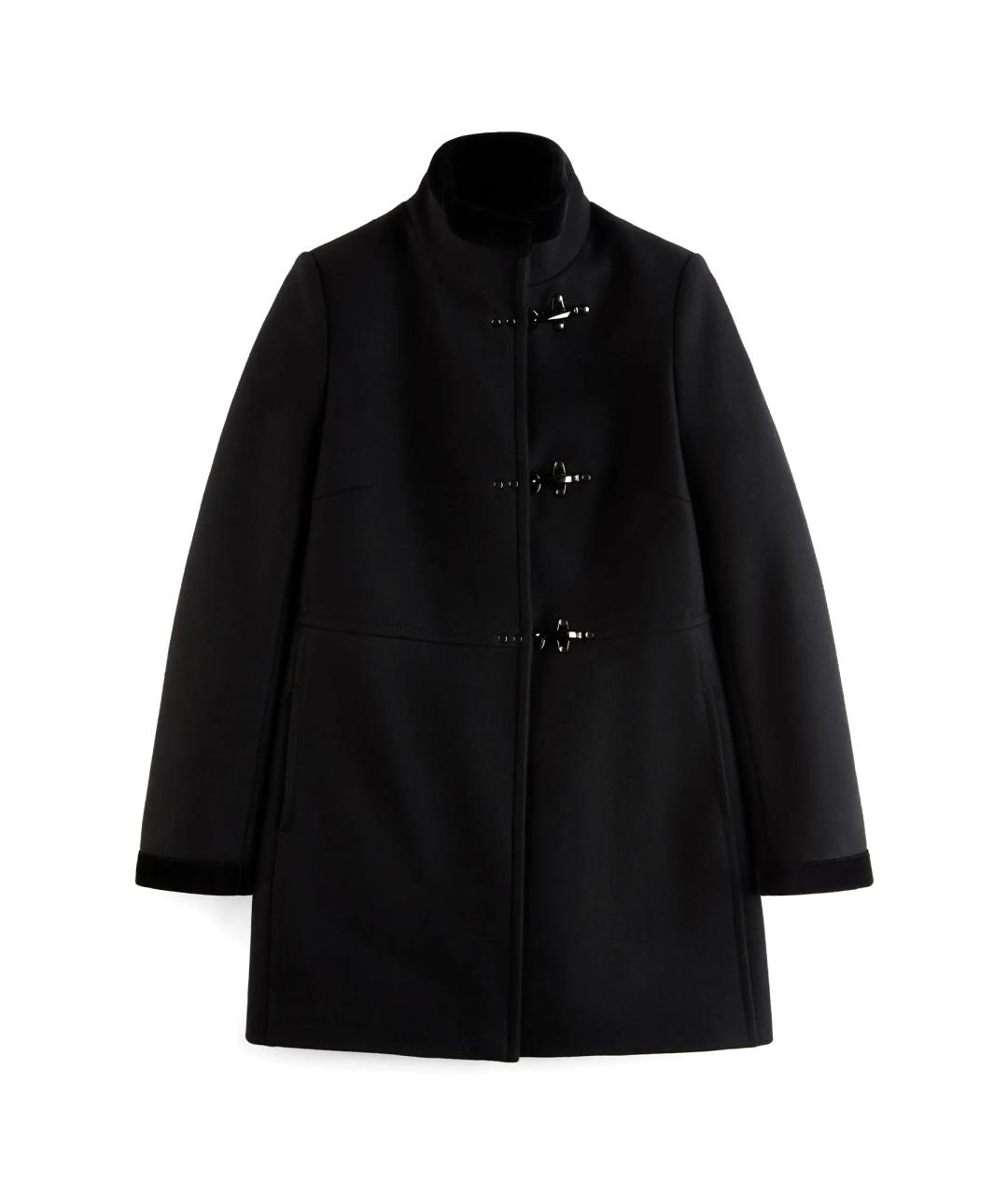 FAY Черное шерстяное пальто, фото 1