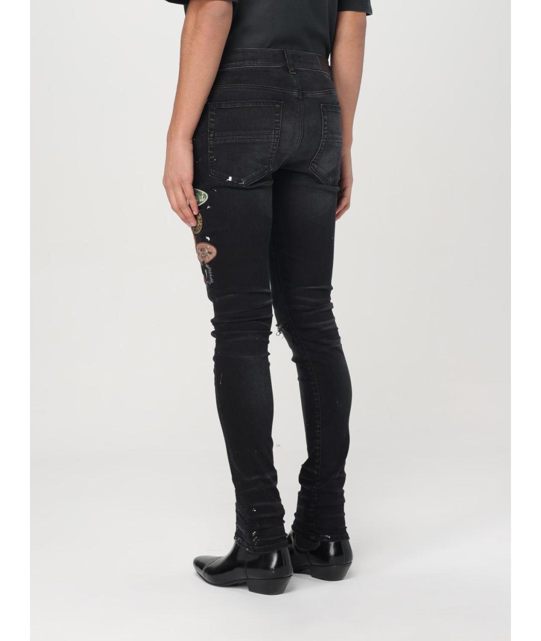 AMIRI Черные хлопковые джинсы скинни, фото 3