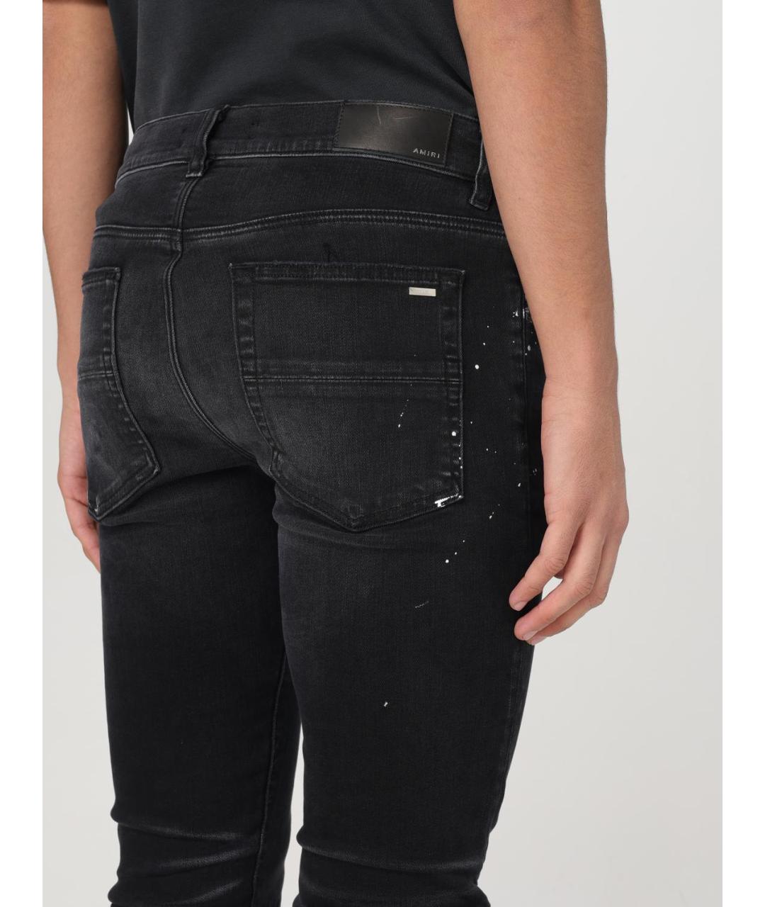 AMIRI Черные хлопковые джинсы скинни, фото 5