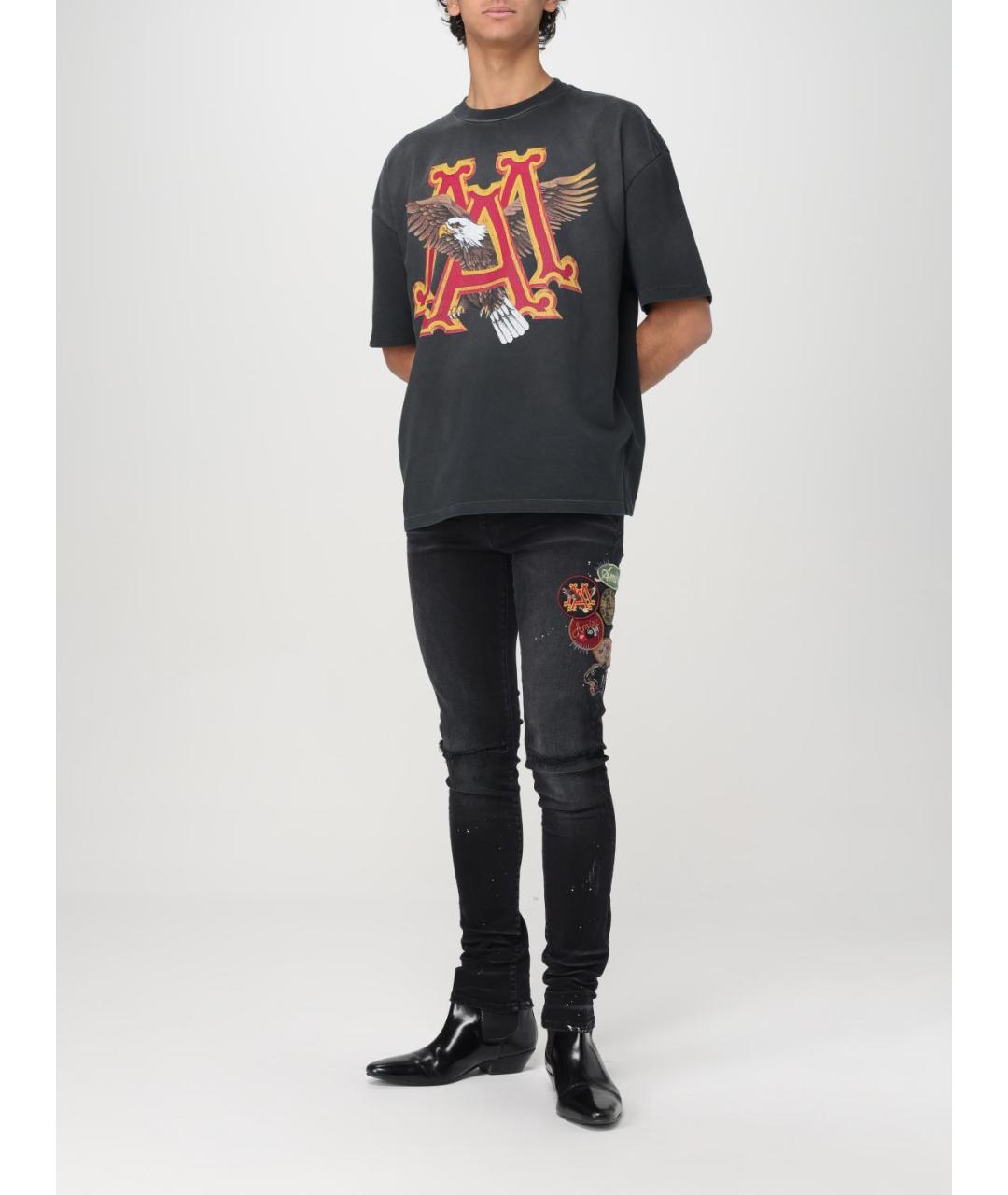 AMIRI Черные хлопковые джинсы скинни, фото 2