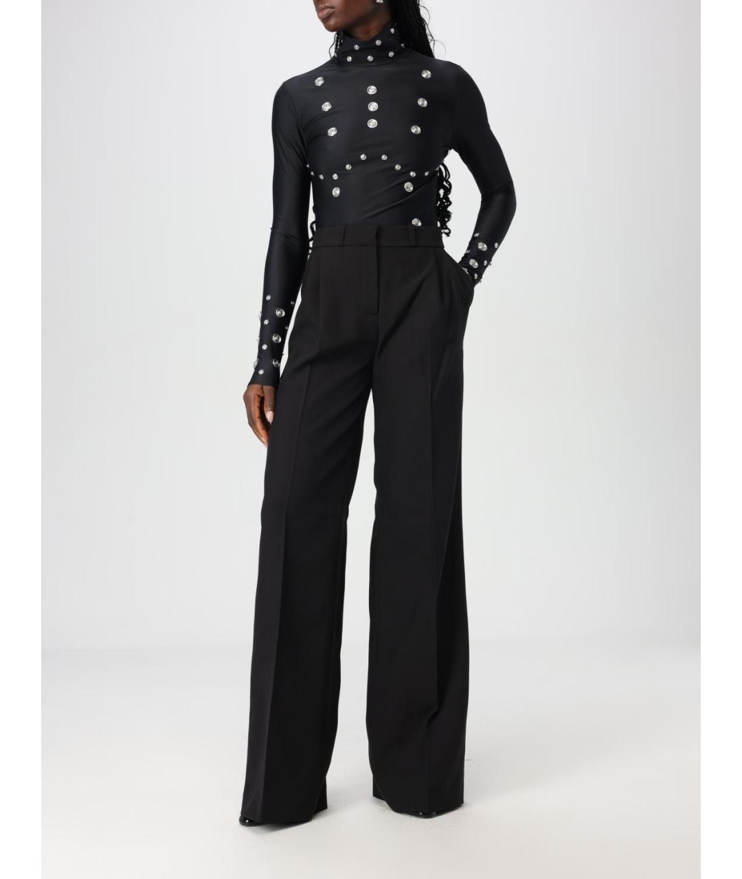 COPERNI Черные вискозные прямые брюки, фото 2
