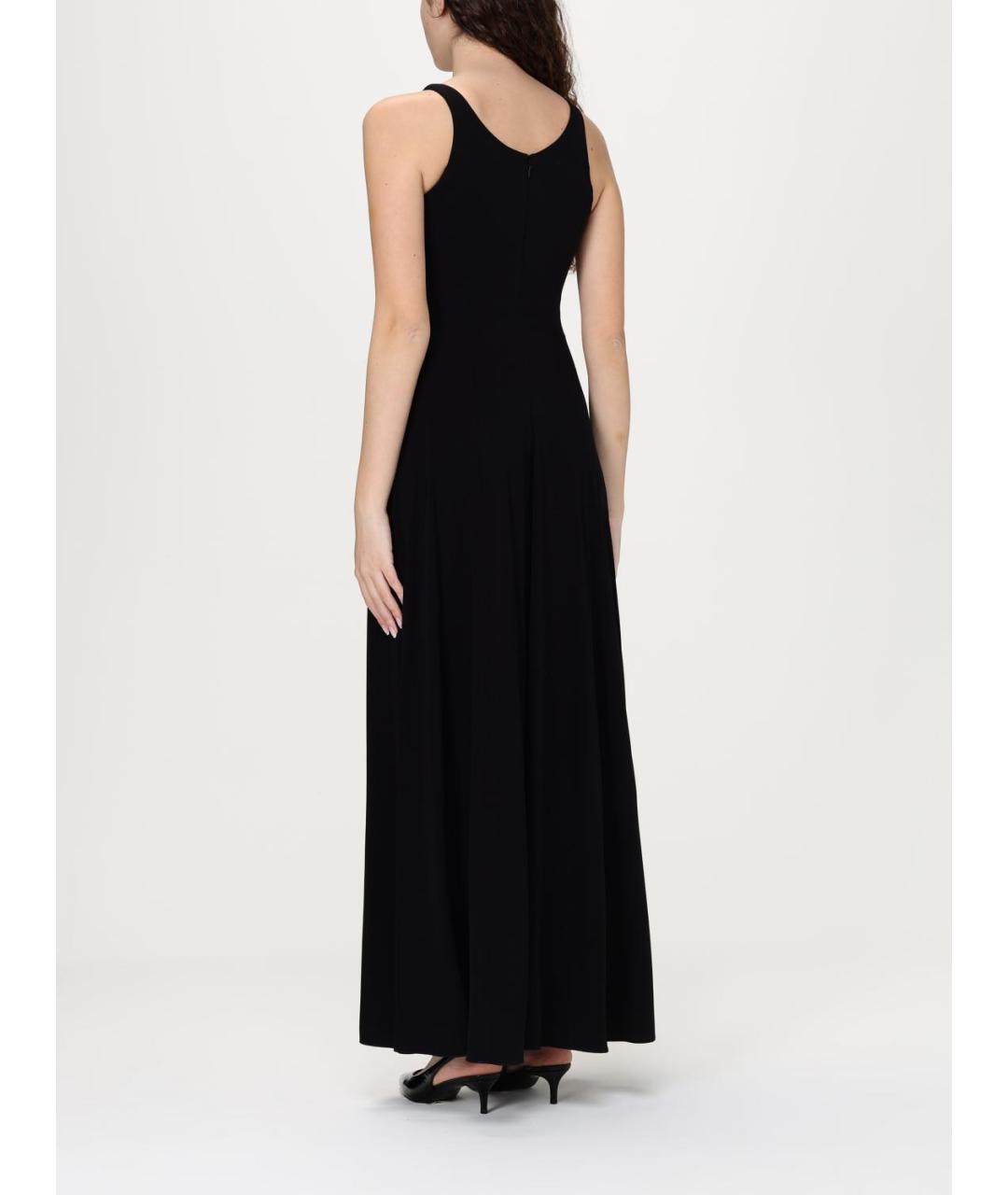 EMPORIO ARMANI Черное вискозное вечернее платье, фото 3