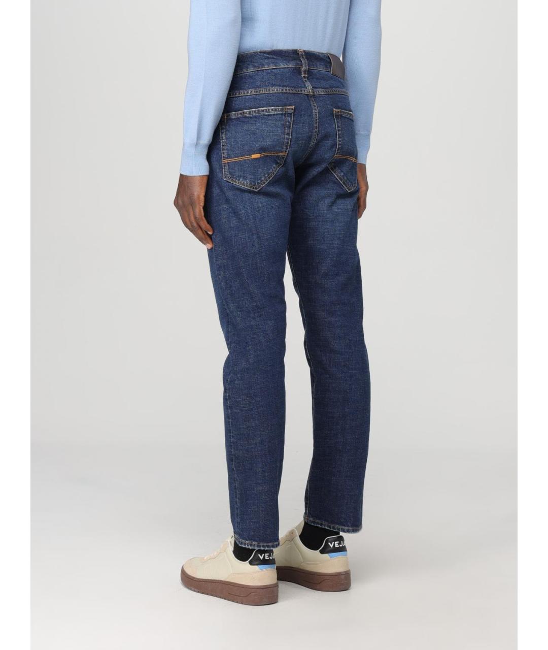 FAY Синие хлопко-эластановые джинсы скинни, фото 2