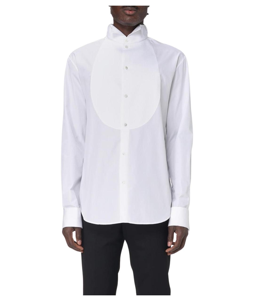 EMPORIO ARMANI Белая хлопковая классическая рубашка, фото 1