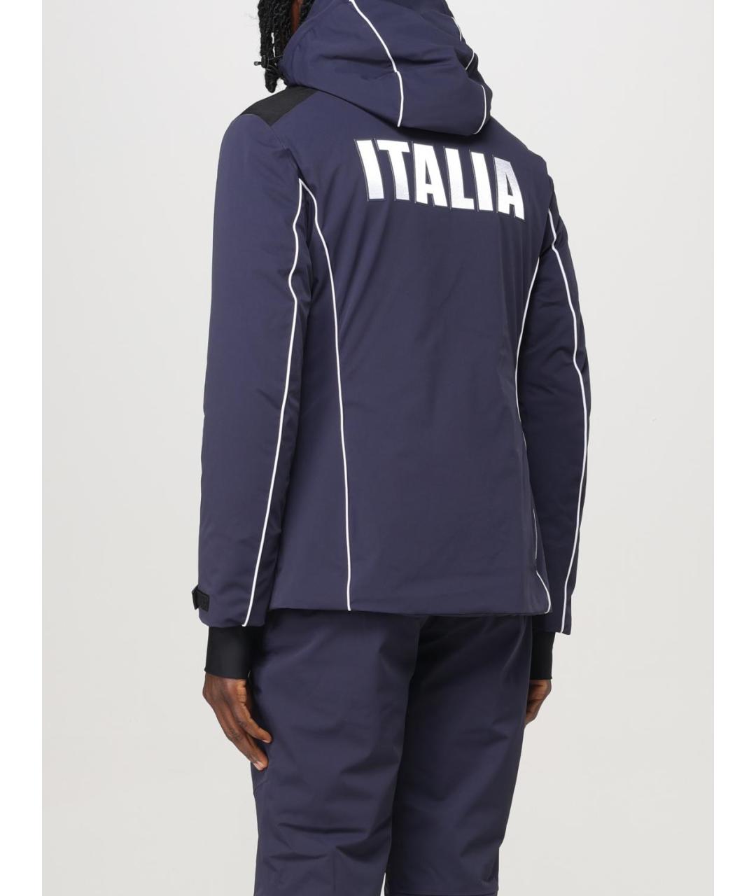 EA7 Синяя полиамидовая куртка, фото 4