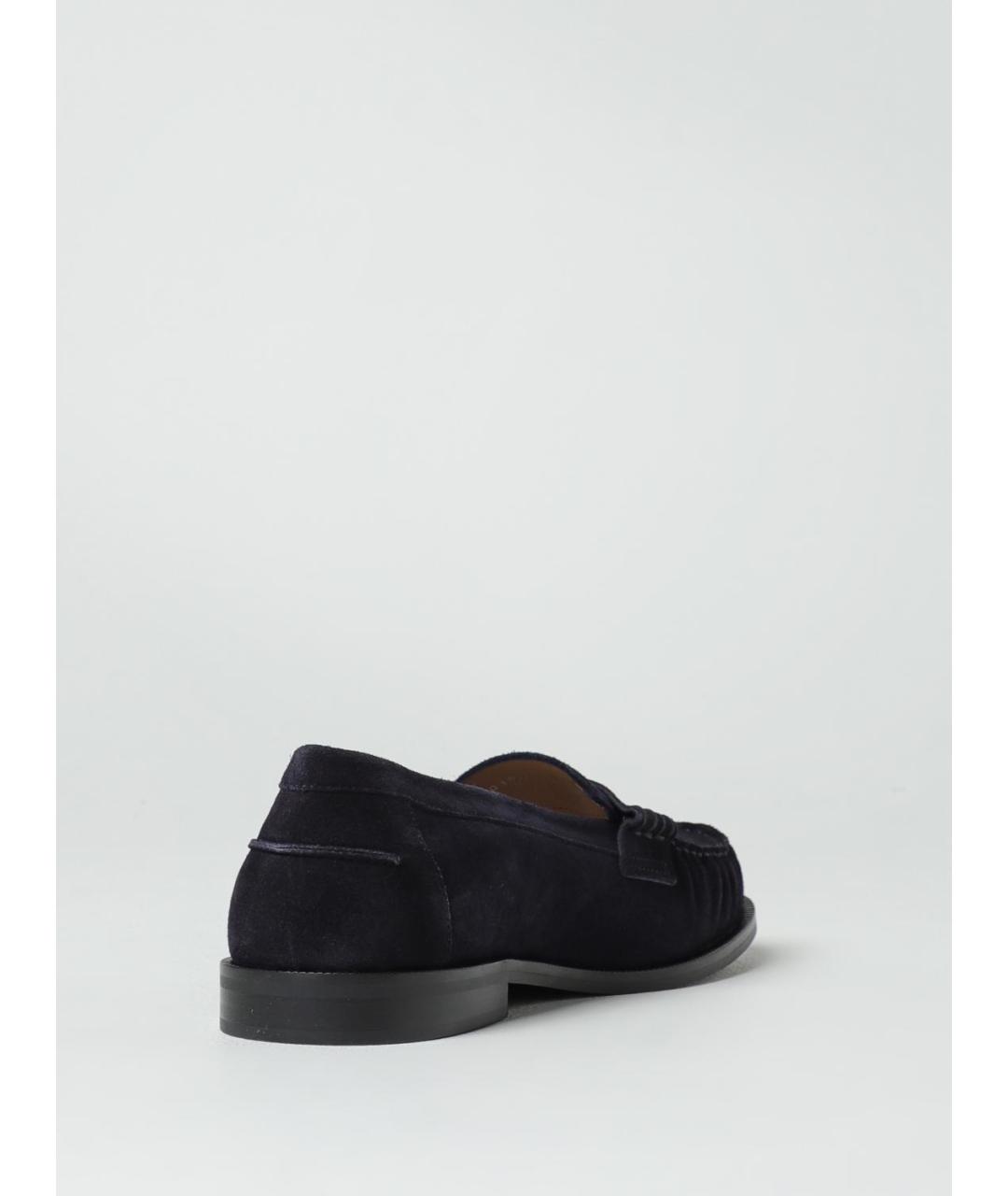 EMPORIO ARMANI Темно-синие замшевые лоферы, фото 3