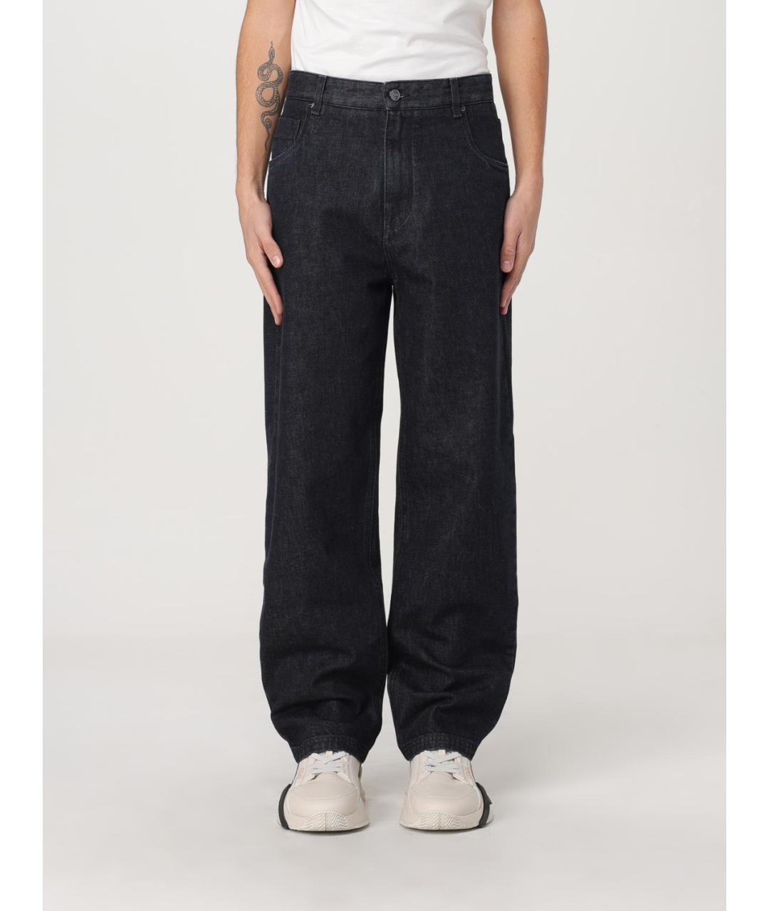 FENDI Черные хлопковые прямые джинсы, фото 6