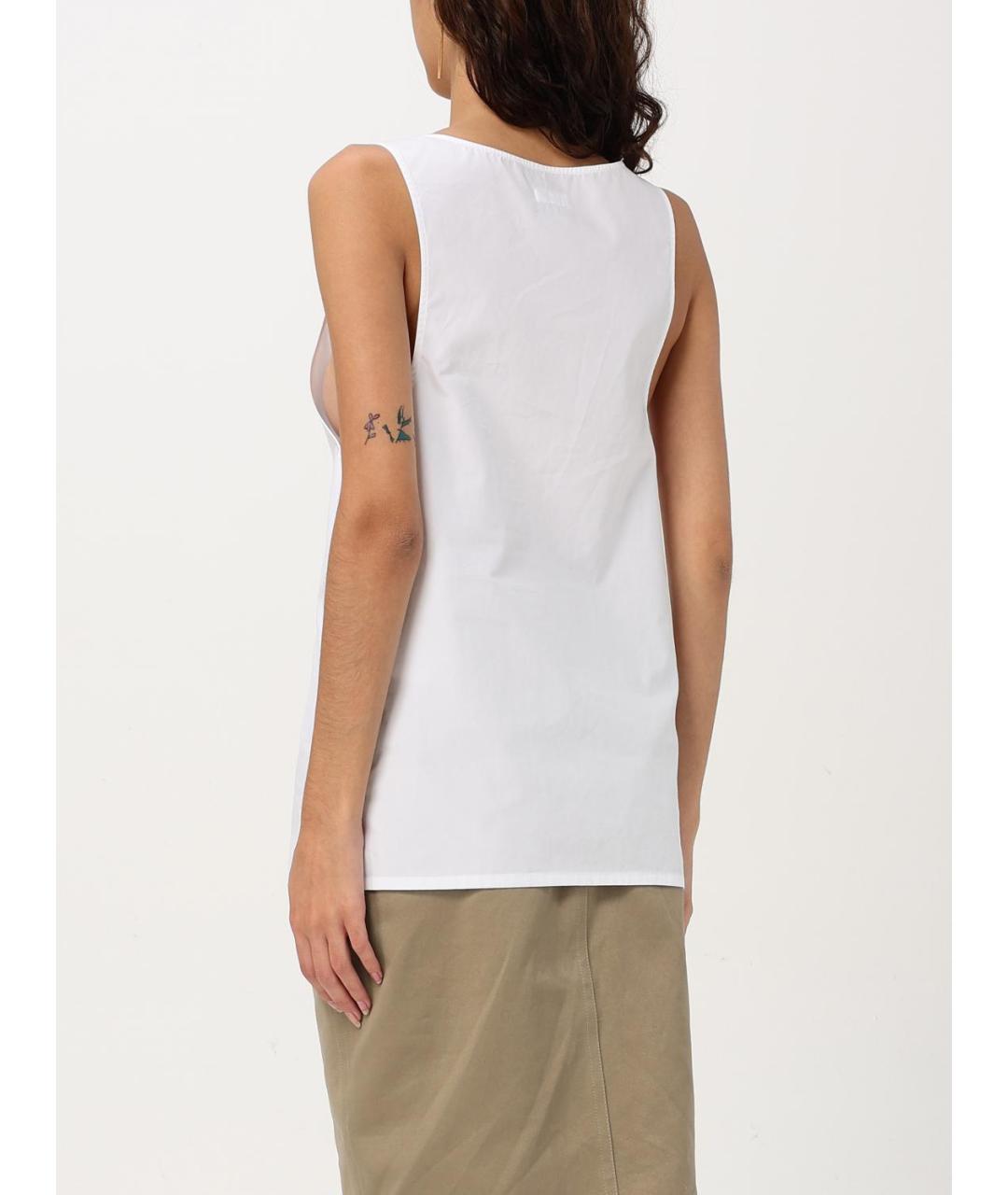 SAINT LAURENT Белая шелковая майка, фото 4