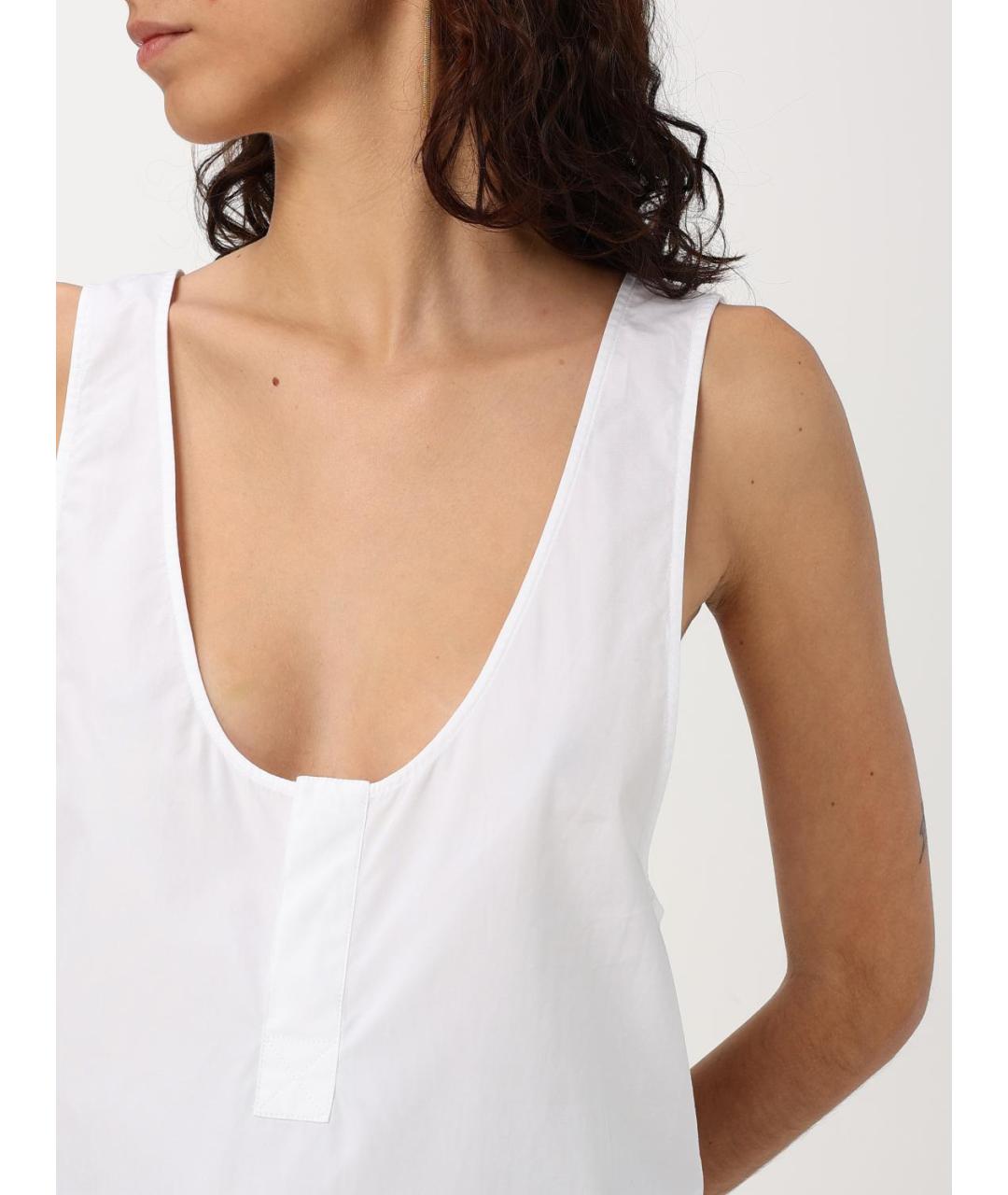 SAINT LAURENT Белая шелковая майка, фото 6