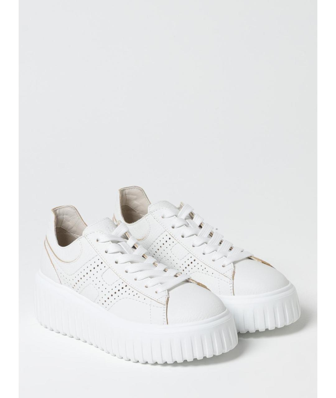 HOGAN Белые кожаные кеды, фото 2