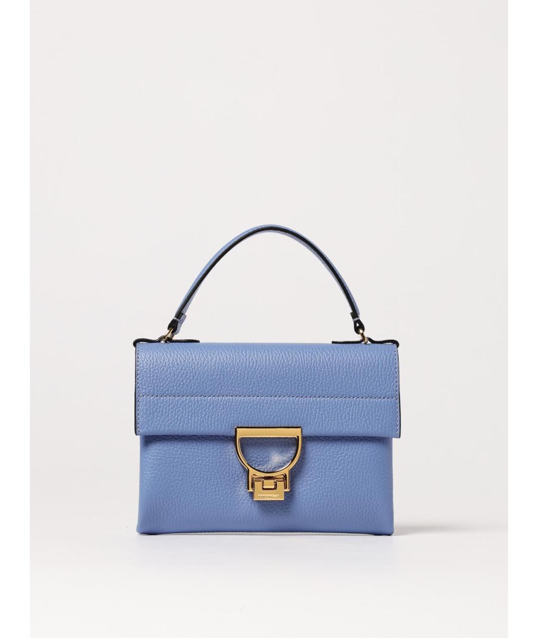 COCCINELLE Голубая кожаная сумка через плечо, фото 4