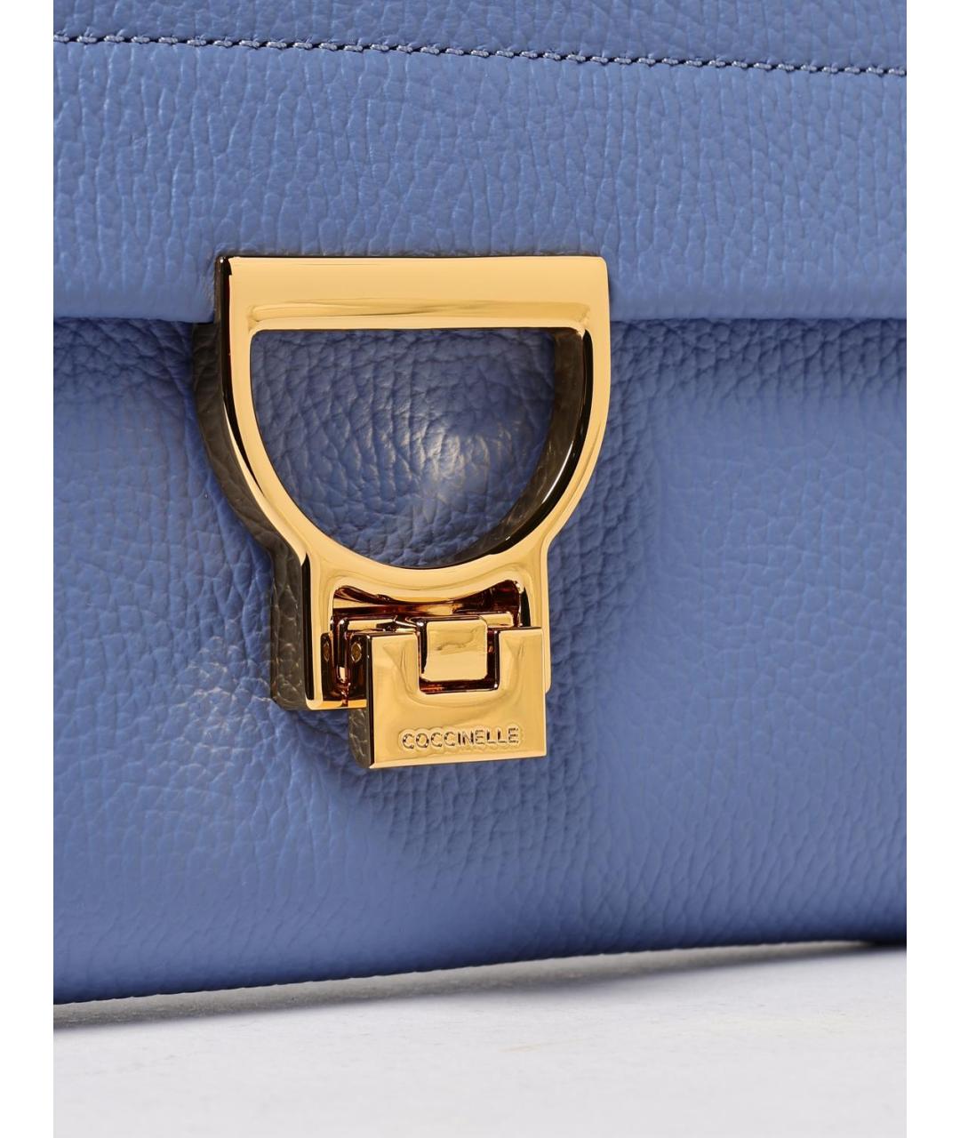 COCCINELLE Голубая кожаная сумка через плечо, фото 3